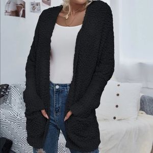 Popcorn knit cardigan